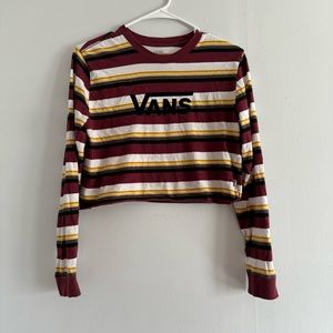 ❣️5 FOR $15!❣️ Vans | Womens Long sleeve cropped Top Vans logo